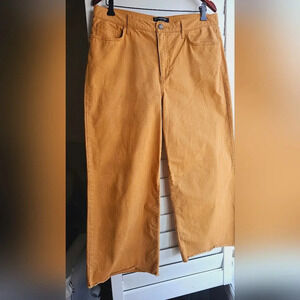 Banana Republic Camel Brown Denim Wide Leg Crop  Lightweight Size 10 waist 17"